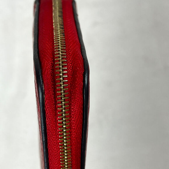 Louis Vuitton Red Empreinte Monogram Leather Zippy Coin Purse Compact Wallet GUC - Picture 11 of 16